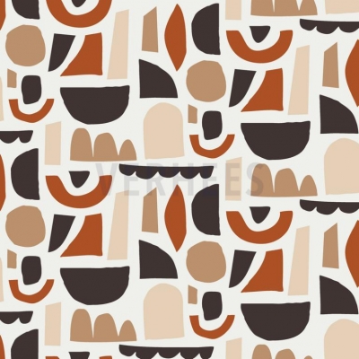 Canvas | SHAPES Muster Abstrakt | Weiß